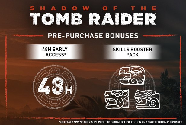 Shadow of the Tomb Raider předobjednávkové bonusy